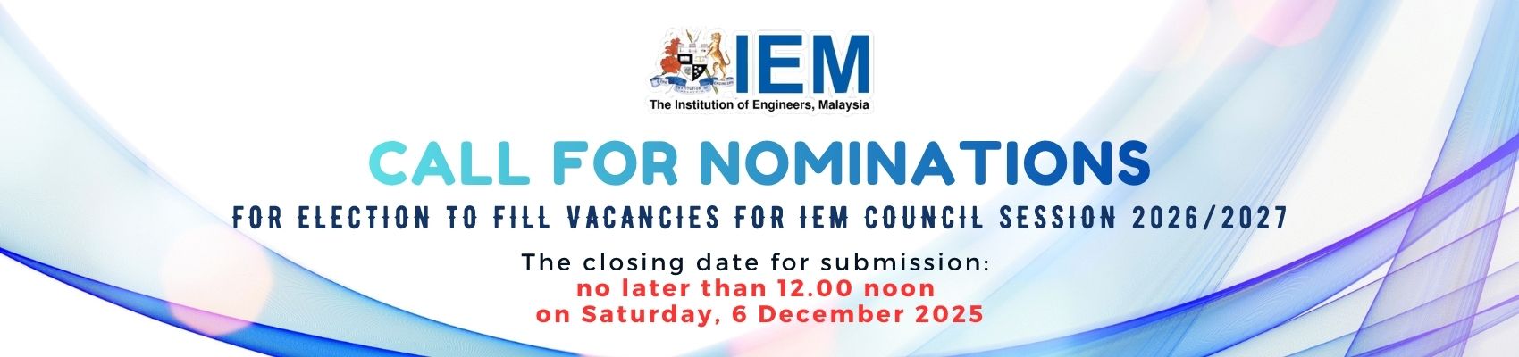 Nominations for Election to Fill Vacancies for IEM Council Session 2026/2027